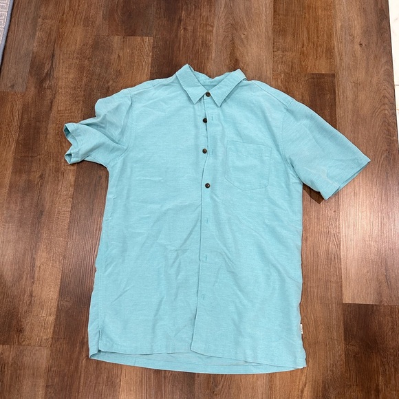 Jack O'Neill Aqua Short Sleeve Button Down Shirt - Picture 1 of 3